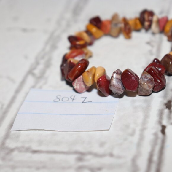 Beautiful mixed natural stone bracelet 7" nwot - Picture 2 of 5